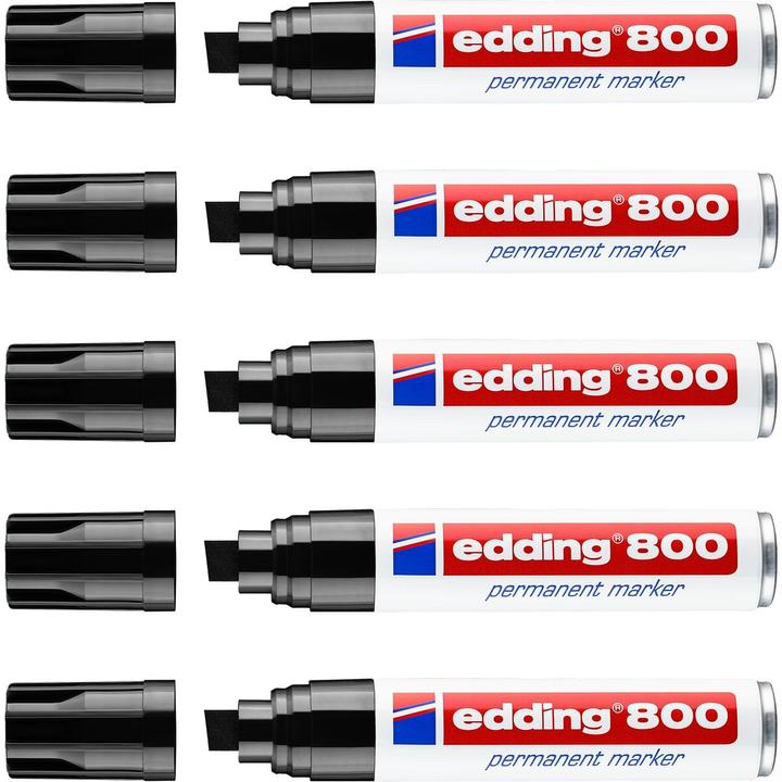Immagine prodotto Edding Marcatore permanente 800 (Nero, 12 mm, 5 x)