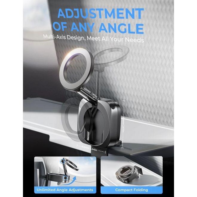 Image du produit Lisen Support universel pour smartphone pivotant à 360 degrés, pliable pour l'avion, le camping, le