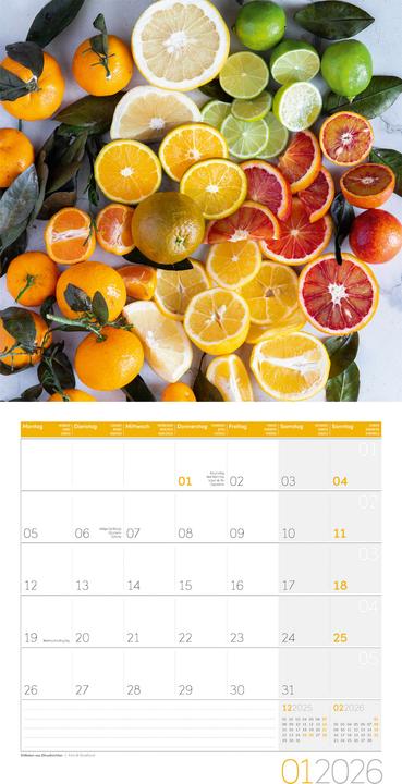 Actual product image Food Kalender 2026 - 30x30 (30 x 30 cm, German, French, English)