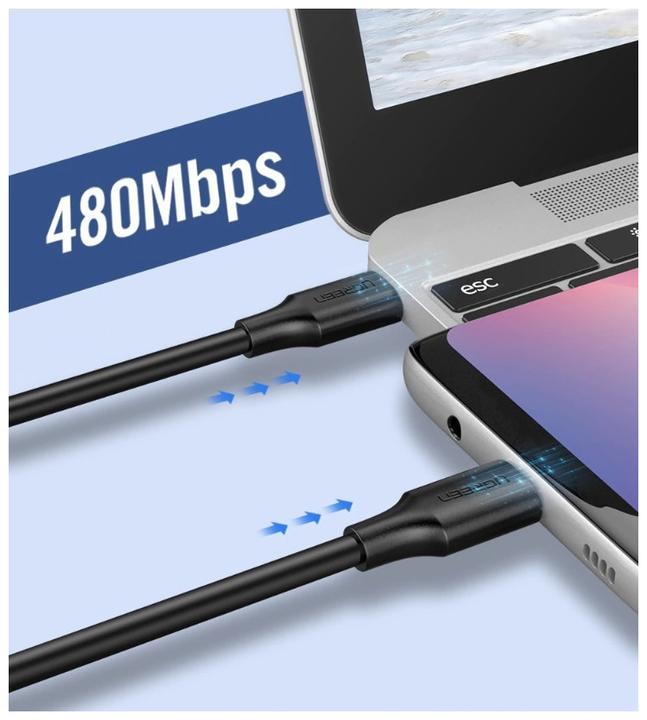 Produktbild Ugreen USB-C Power Delivery QC 3.0 20V 3A 60W (1 m, USB 2.0)