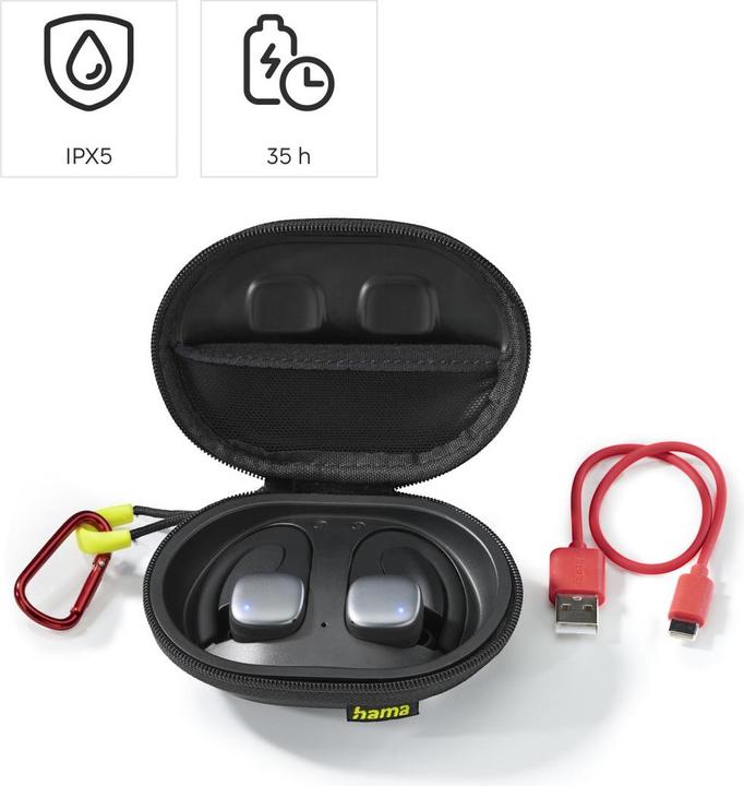 Produktbild Hama Spirit Athletics (keine Geräuschunterdrückung, 60 h, Kabellos)