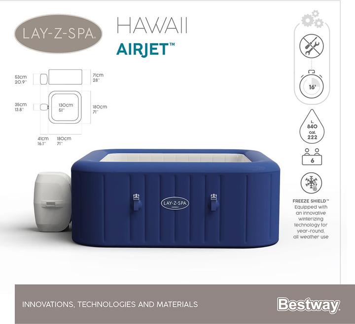 Image du produit Bestway LAY-Z-SPA Hawaii AirJet Whirlpool (6 pers.)