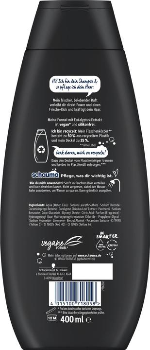 Actual product image Schwarzkopf Shampoo Sports Power 400 ml (400 ml, Liquid shampoo)