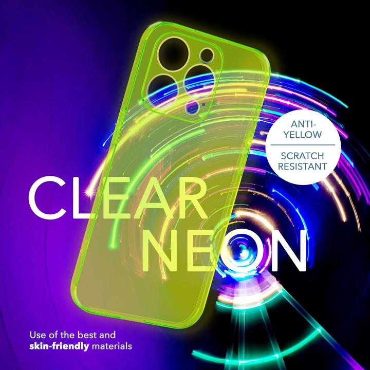 Actual product image Nalia Clear Transparent Neon Silicone Sleeve (Apple iPhone 14 Pro Max)