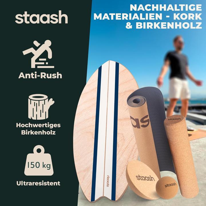 Actual product image Staash Balance Board Premium-Kit für Fitness & Training