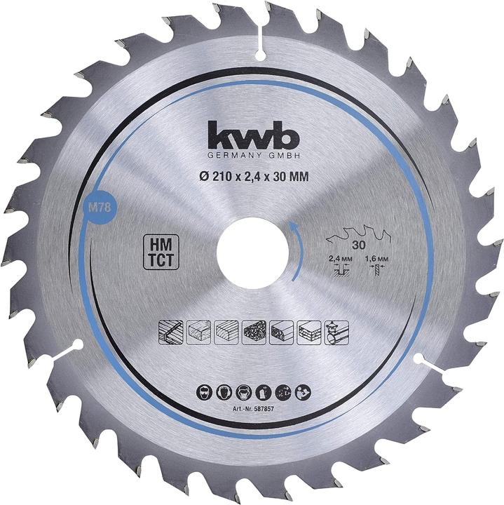 Produktbild kwb Kreissägeblatt HM Mittel Ø 210x30 Z30