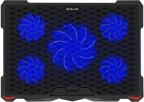 Produktbild Tellur Cooling pad Basic 17, 5 fans, LED, juodas