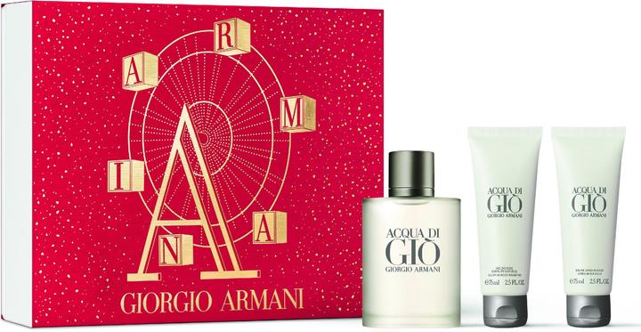 Immagine prodotto Giorgio Armani Acqua di Gio Homme Eau de Toilette 100ml+Gel doccia 75ml+Balm 75ml Set (Set profumo)