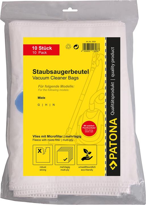 Produktbild Patona Staubsaugerbeutel zu Miele G/H/N (10 x)