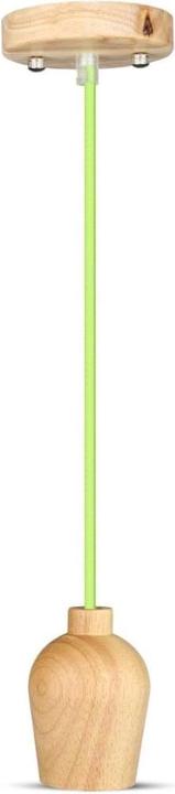 Image du produit V-TAC VT7778GN Bois Lampe à suspendre Vert Câble (E27)