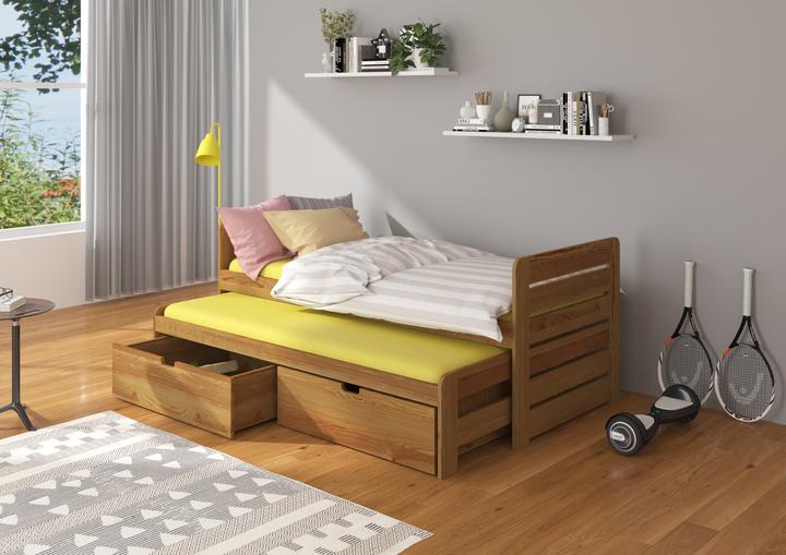 Produktbild ADRK Furniture Doppelbett mit Matratzen TOMI 180x80 (180 x 80 cm)
