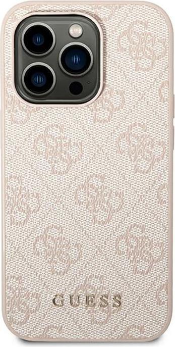 Produktbild Guess GUHCP14LG4GFPI iPhone 14 Pro 6,1" różowy/pink hard case 4G Metal Gold Logo (Apple iPhone 14 Pro)