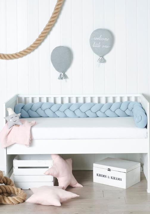 Image du produit nordic coast company Serpent de lit tressé Bleu clair OE