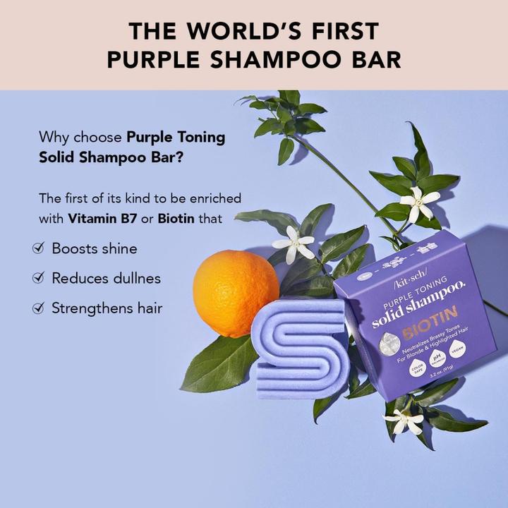 Actual product image Kitsch Purple Toning Biotin (Solid shampoo)
