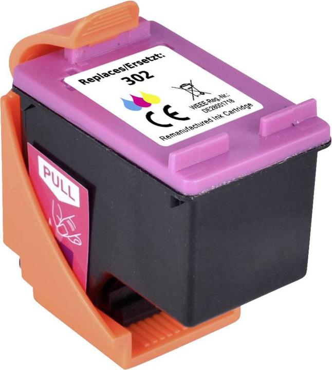 Produktbild Renkforce Tintenpatrone ersetzt HP HP 302 (F6U65AE) Kompatibel Cyan, Magenta, G (Color)