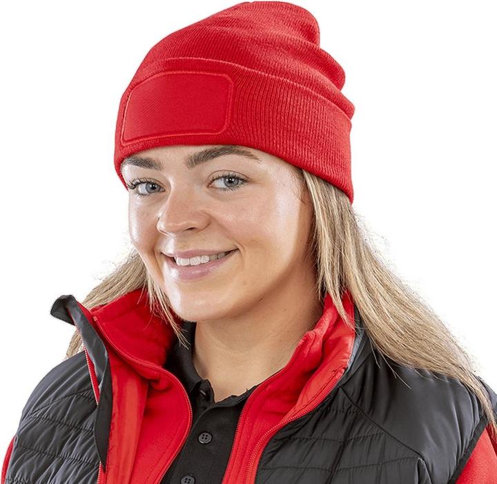 Actual product image Result Printers Double Knit Recycled Beanie