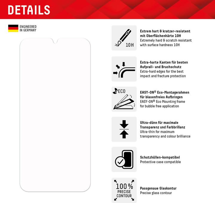 Produktbild Displex Real Glass, 2D Panzerglas (1 Stück, Samsung Galaxy A15, Samsung Galaxy A15 5G)