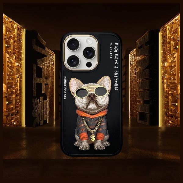 Actual product image Nimmy case iPhone 16 Pro Max 6.9" black Glasses Cool Dog (Apple iPhone 16 Pro Max)