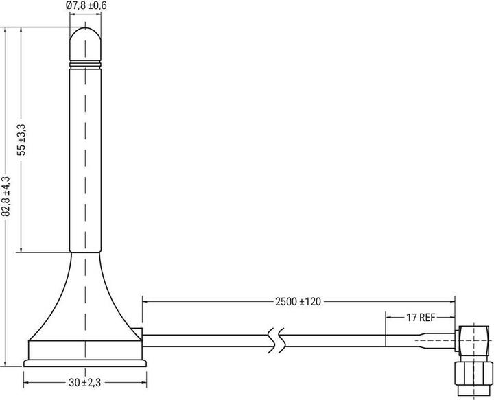 Image du produit Wago 758-975 Antenne 3 dBi (WiFi, GSM)