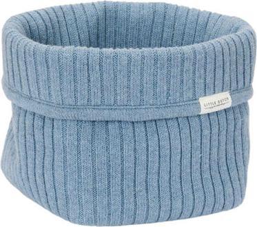 Produktbild Little Dutch Aufgewahrungsbox gestrickt klein Pure Denim Blau