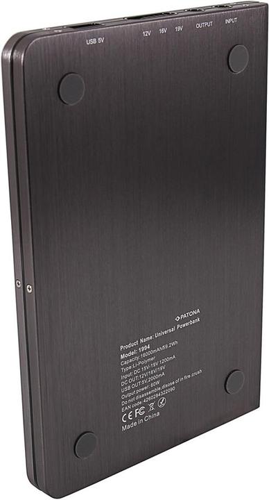 Immagine prodotto Patona Batteria universale per notebook M3 (16000 mAh, 60 W, 59.20 Wh)