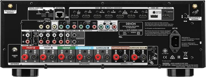 Image du produit Denon AVR-X2600H DAB (7.2 canaux, FM, DAB+)
