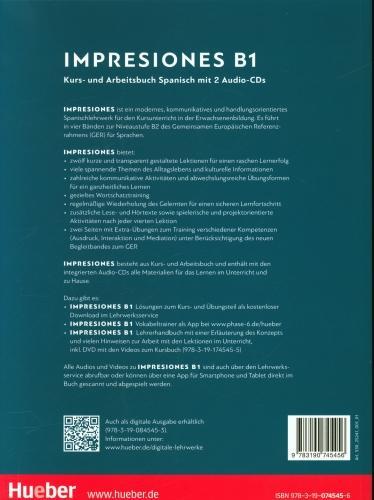 Produktbild Impresiones B1 Kurs- und Arbeitsbuch Spanisch mit 2 Audio-CDs (Spanisch, Collectif, 2020)