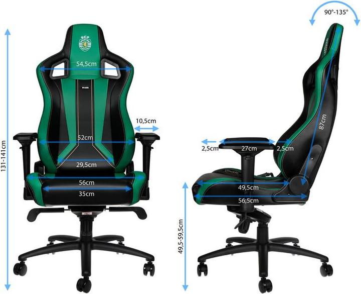 Actual product image noblechairs EPIC - SCP Sporting Lisbon Edition