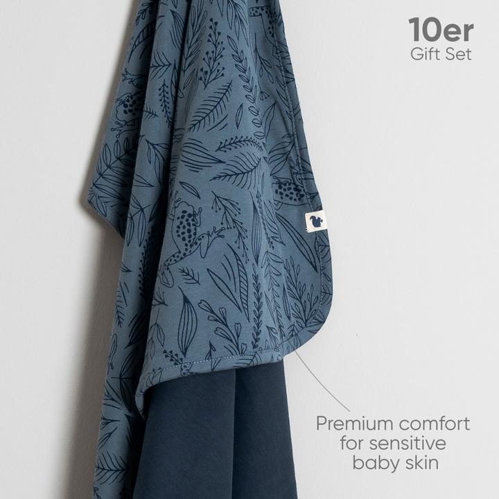 Immagine prodotto TotsTale Premium 10-teiliges Geschenkset aus Bio-Baumwolle – Erstausstattung für Neugeborene (50, 56, 62, 68)