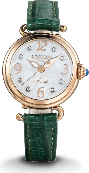 Locman Italy Damenuhr Amo mit Diamanten ca. 0,150 ct. Ref. 0701R (Uhr mit Schmuckstein, 32 mm)