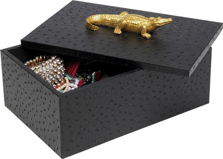 Image du produit Kare Design Box Crocodile Schwarz (2/Set)