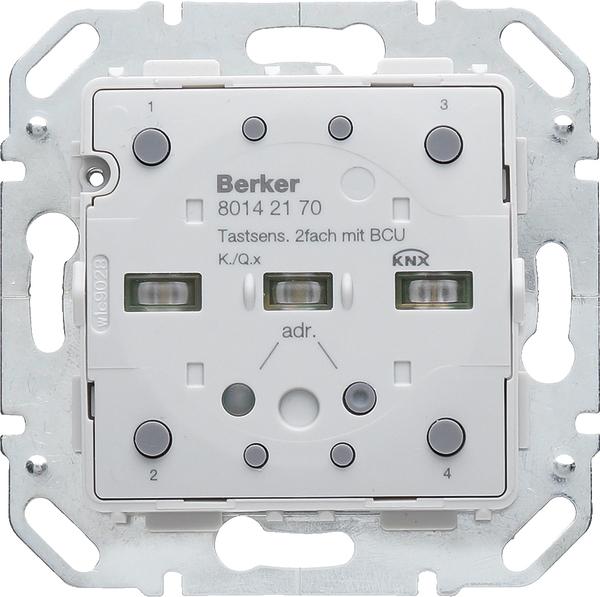 Produktbild Berker Tastsensor-Modul 2fach 80142170 mit integriertem Busankoppler KNX K.1