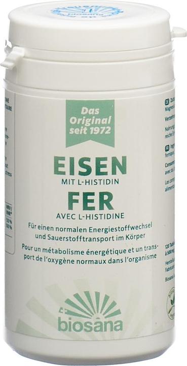 Image du produit Biosana Fer avec L-histidine en comprimés (120 comprimés) (120 pièce(s), Cachets, 80 g)
