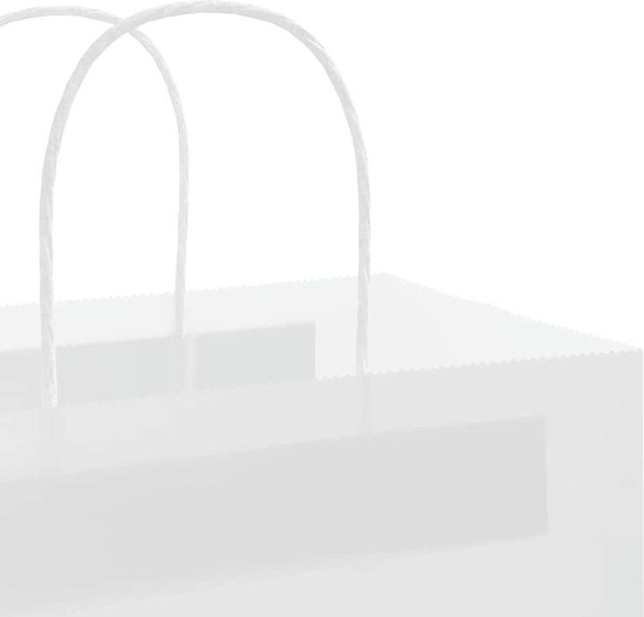 Produktbild VidaXL Kraftpapiertüten 250 Stk. mit Henkel Weiss 32x17x44 cm Papiertüte (Geschenktüte, 250 x)