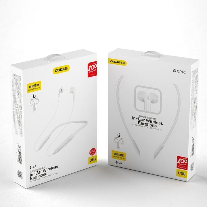 Produktbild Dudao In-Ear-Bluetooth-Kopfhörer mit magnetischer Saugwirkung, weiss (U5B) (Kabelgebunden)