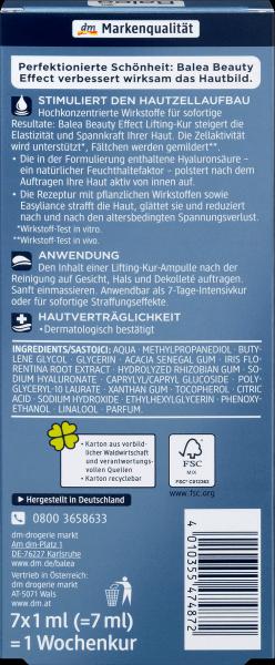 Produktbild dm Balea Ampullen Beauty Effect Lifting Kur, 7x1ml (7 ml)