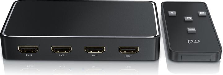 Produktbild Primewire HDMI Switch 4k 60Hz Ultra HD, 2 Port, Verteiler mit Fernbedienung, 4K, 3D, CEC, ARC