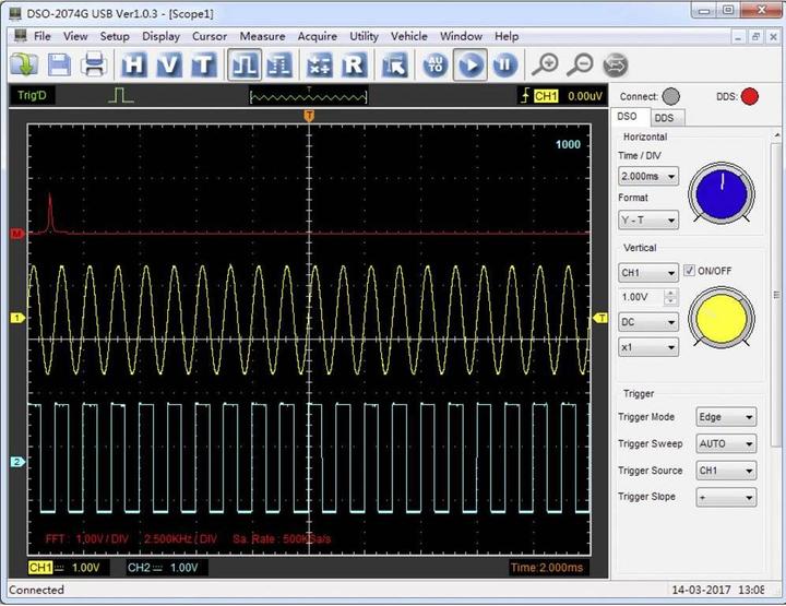 Actual product image Voltcraft USB oscilloscope head with arbitrary DDS function generator (CAT I)