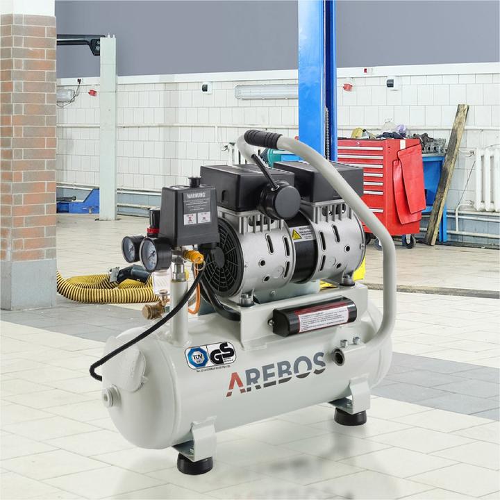 Actual product image Arebos Whisper compressor (8 bar, 12 l)