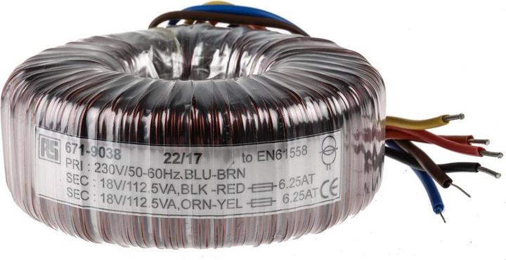 Image du produit Rs Pro Transformateur torique 225VA 2x18V