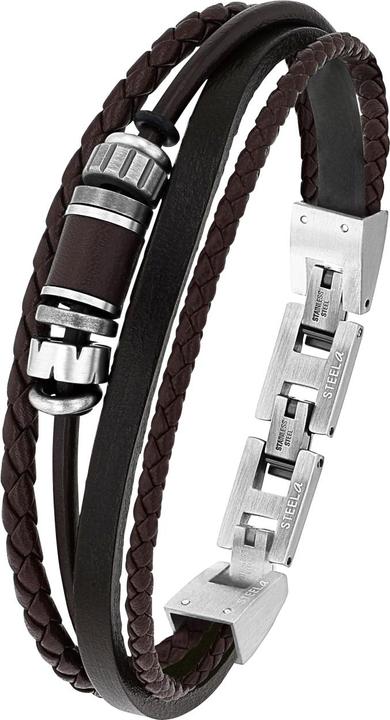 S.Oliver Armschmuck für Herren, Edelstahl (21.50 cm, Edelstahl)