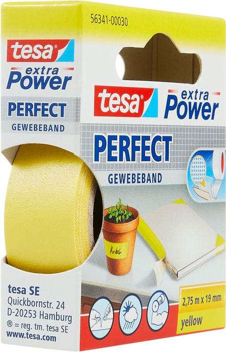 Actual product image tesa EXTRA POWER PERFECT fabric tape, fabric-reinforced duct tape (38 mm)