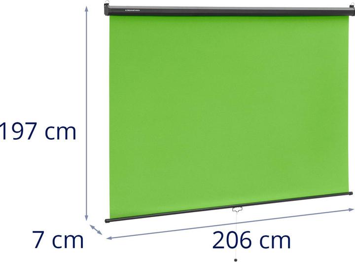 Produktbild Fromm & Starck Green Screen Rolloleinwand Fotowand für Wand und Decke 2060 x 1813 mm (84", 16:9)