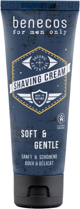 Image du produit Benecos Crème de rasage douce et délicate pour hommes uniquement (75 ml, Crème à raser)