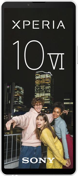 Image du produit Sony Xperia 10 VI (128 Go, Blanc, 6.10", SIM + eSIM, 48 Mpx, 5G)