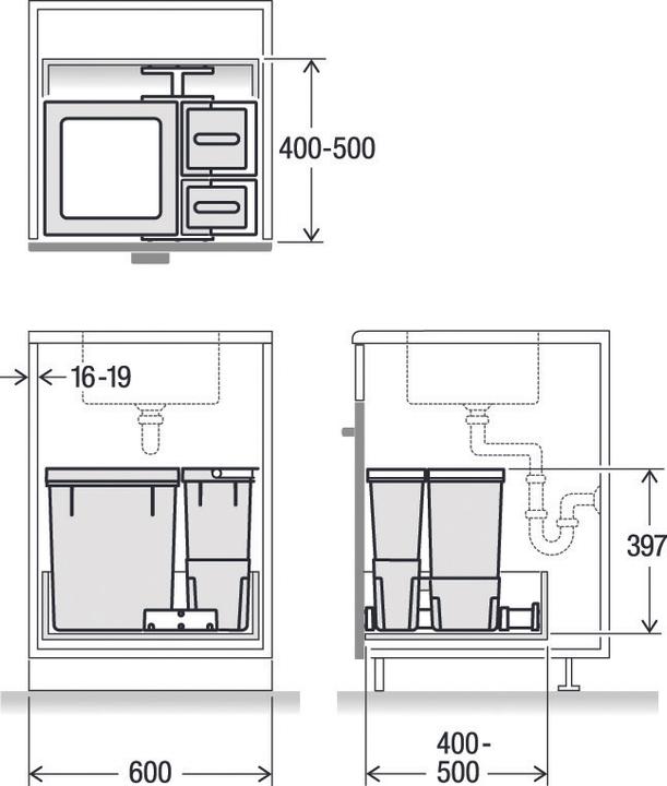 Actual product image Müllex Kehrichtbehälter X-LINE X60 (40 l)