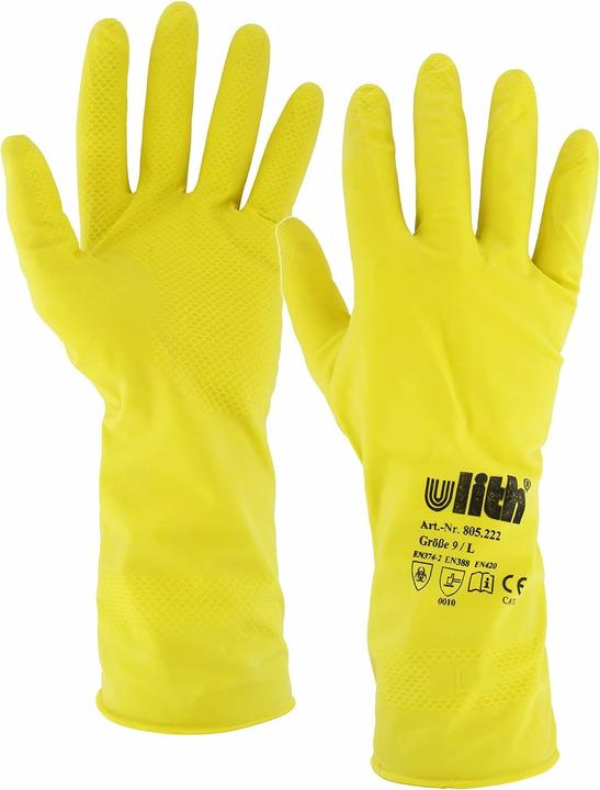 Immagine prodotto Ulith Guanti di gomma unisex gialli taglia M 1 paio (M)