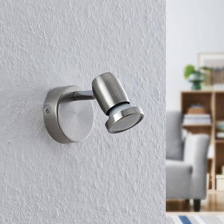 Produktbild Elc Simano LED-Strahler, nickel, 1-flammig (430 lm, GU10)
