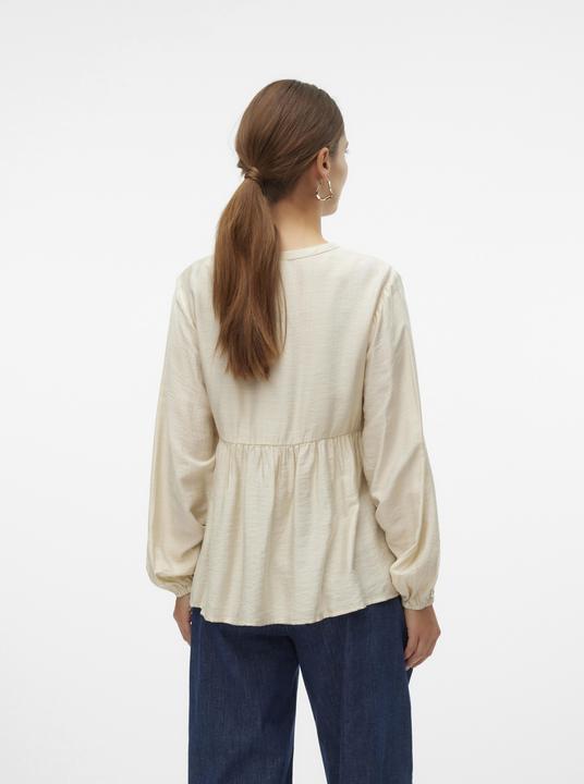 Actual product image Mamalicious Regular fit Mandarin collar Elasticated cuffs Balloon sleeves Top Blouse (L)