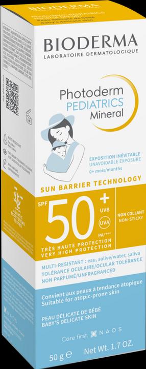 Actual product image Bioderma Photoderm Pediatrics Mineral (Suntan cream, SPF 50, 50 ml, 50 g)